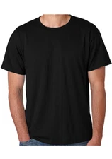 Jerzees Shirt Mens M Black Crew Neck Short Sleeve Casual Tee No Tags