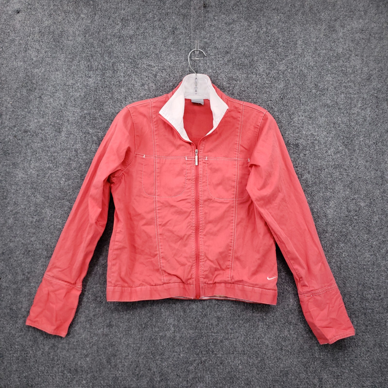 SACAI X NIKE Giacca Nike donna S piccola rossa basic full zip manica lunga casual attiva outdoor