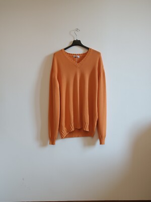 Maglione Valdoglio. Taglia 56. 100% Cotone. Colore arancione. Made in Italy  | eBay