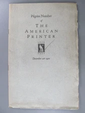 Prospectus for the Pilgrim Number of The American Printer, 1920