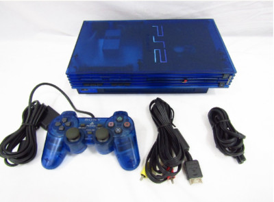 Sony PlayStation 2 Ocean Blue SCPH-37000 PS2 Console NTSC-J Japan