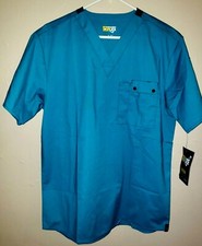 mens NEW NWT WONDER FLEX SCRUBS TOP UNIFORM size small short sleeve MEDICAL