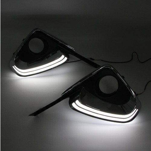 Luz de marcha diurna LED TFL para Toyota Fortuner 2015 2016 DRL luz lámpara intermitente amarillo - Imagen 10 de 12