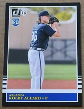 2019 Donruss #230 Kolby Allard RC Atlanta Braves