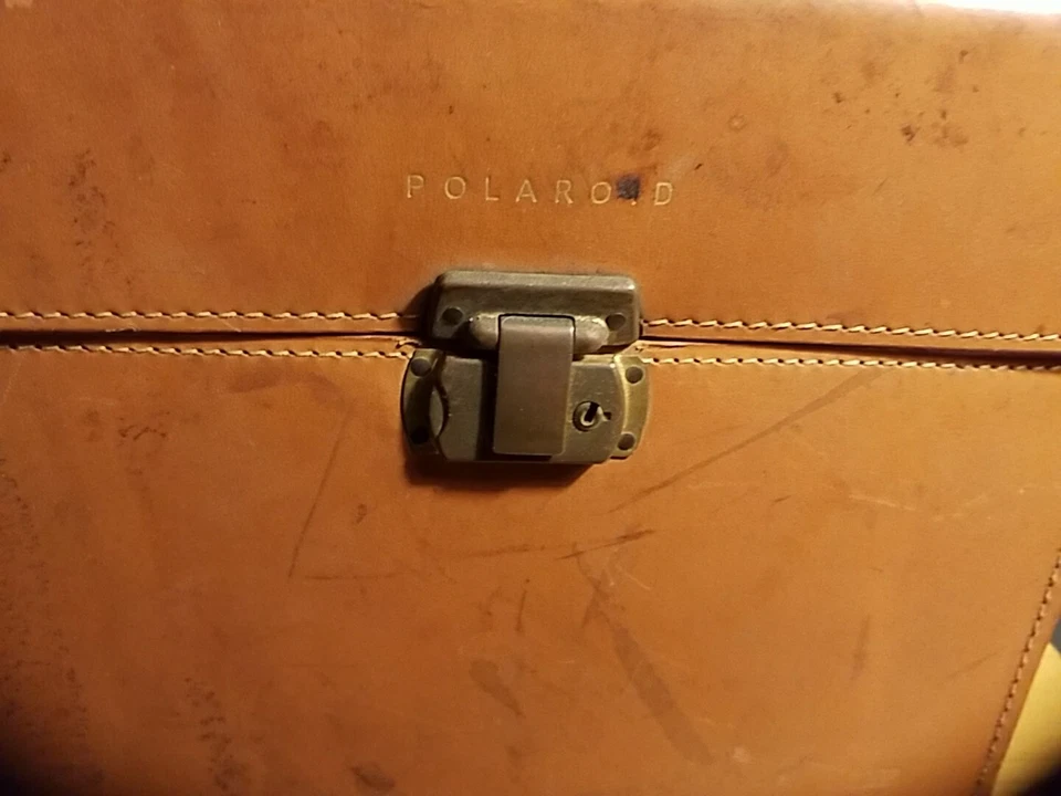 Vintage Polaroid Leather Carrying Case 50's 11x11x5.5” Camera - Image 3 of 4