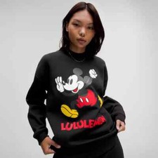 Disney x Lululemon Fleece Oversized Pullover Black size XS -New