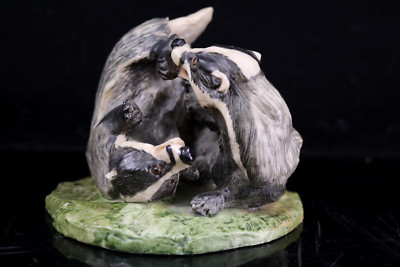 Border Fine Arts Baders Pair Fighting Figure by Victor Hayton 003 Circa 1977