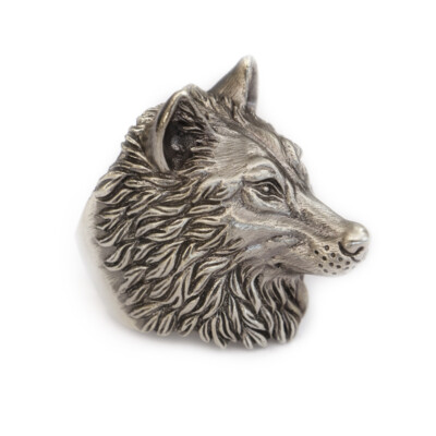 LINSION Huge Details Wolf Ring Mens Cupronickel Biker Punk Ring CP90D US 8-15