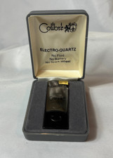 Vtg Colibri Electro - Quartz Lighter In Original Case Japan Monogrammed CCH