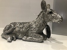 Leonardo Silver Art Donkey Lying Mule Gift Figurine Ornament Figure