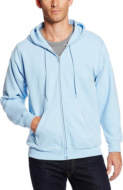 mens full zip eco smart fleece hoodie