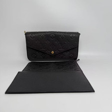 SJ0001 Louis Vuitton Felicie Pochette Black Monogram Empreinte Leather U