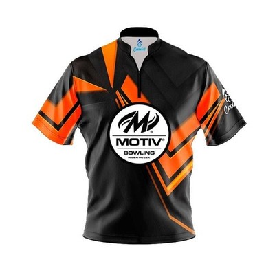 (Custom Name) - Motiv Steaming Dynamic Orange Bowling Jersey Size S-5XL