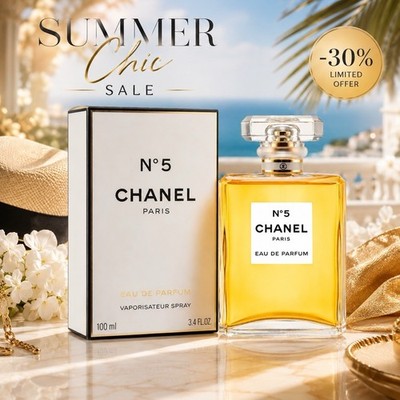 Chanel #5 Women's Eau De Parfum EDP 3.4 oz / 100ml New Open Box Full Perfume