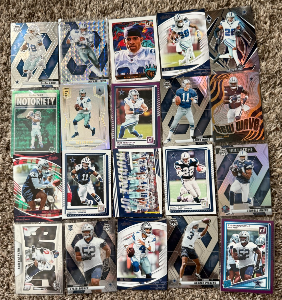 Dallas Cowboys 20 Card NICE Lot Ceedee, Micah, RCs , Inserts, etc