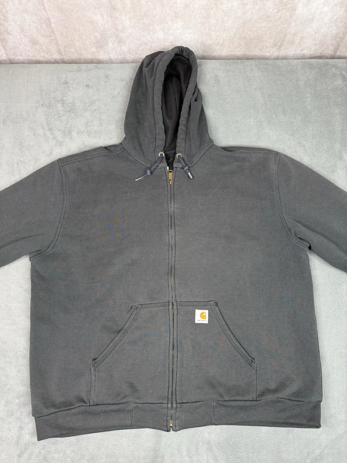 CARHARTT 100632 001 Black Thermal Lined Rain Defender Zip Up Hoodie Jacket Sz XL
