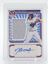 JACOB COZART 2024 USA BASEBALL STARS & STRIPES AUTO WORN PATCH /199 Q5908