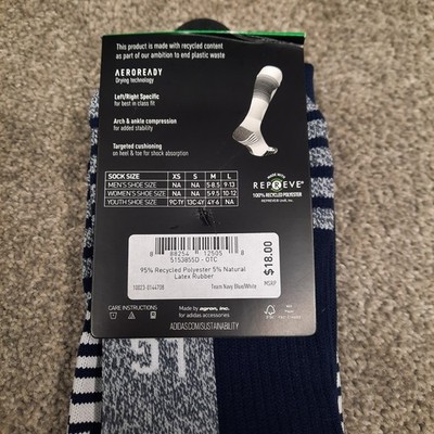 じゅん Adidas Soccer Team Speed Soccer Socks Navy Adult Size Large (9-13