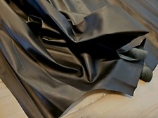 1-2oz SMOOTH BLACK CALF LEATHER SIDE SHEET,PANEL, LINNER SOFT MATTE 12x12 12x24