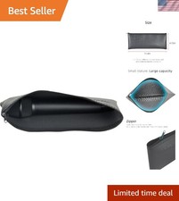 Stylish Microphone Pouch for Musicians - Easy-Clean Black Zipper Bag 11.4"x4.72"