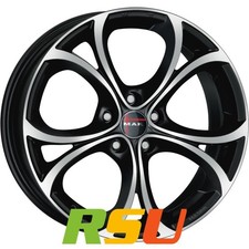 4x MAK Lario black mirror 7.5x17" ET31 LK5 110 ML 65.1 Alufelgen 17 Zoll