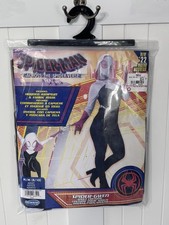 Across the Spider-Verse Spider-Gwen Spiderman adult Jumpsuit Kids Costume M 8/10