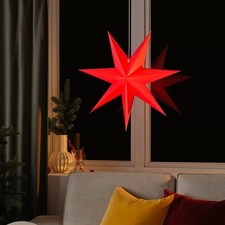 Ikea STRALA Star Light Pendant Shade/ Table Lamp Shade, Red 28" NEW 2025