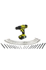 Guild 18V Cordless Impact Drill with 100 Accessories - 2.0AH