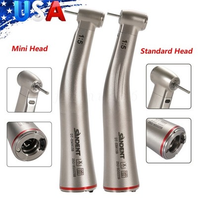 Dental Electric Handpiece 1:5 Contra Angle Red Ring Fiber Optic NSK Style