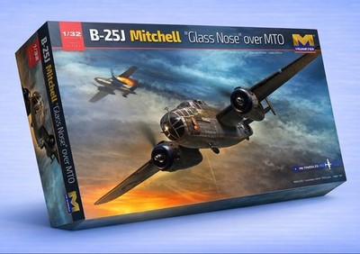 HK Models 01E024 1/32 B-25J Mitchell ''Glass Nose'' over MTO Brand New Complete