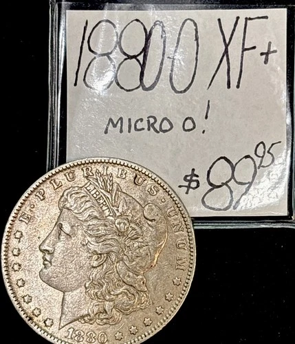 1880-O Morgan Silver Dollar “micro o” (XF+) Extra Fine Condition! ENN Coins