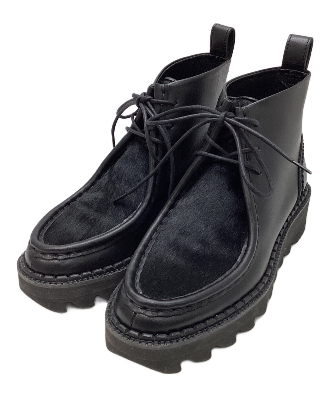 SAOLA Y's SHARK SOLE BOOTS Stivali suola squalo neri taglia: 4