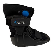 United Ortho Short Air Cam Walker Fracture Boot, Black, Size Large