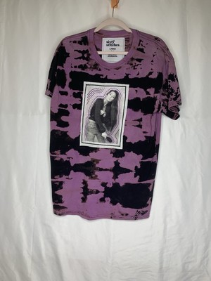 Purple And Black Tie Dye Short Sleeve Shirt Size Large