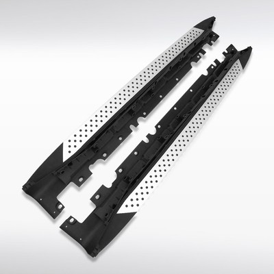 Fits 2007-2013 BMW E70 X5 Aluminum Silver Running Boards Side Step Nerf Bars