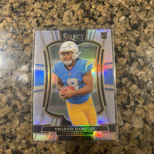 2025 Panini Select Prizm-Omarion Hampton Rookie Chargers Premier Level Silver