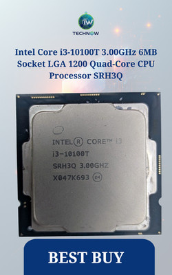 Intel Core i3-10100T 3.00GHz 6MB Socket LGA 1200 Quad-Core CPU Processor SRH3Q