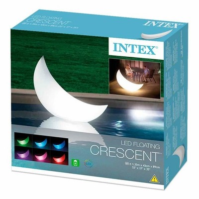 Schwebende Halbmondlampe weiß 135x43x89cm PVC LED wasserdicht IPX8 USB Aufladung 5h