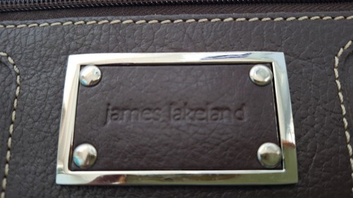 JAMES LAKELAND BROWN GENUINE LEATHER SILVER DETAIL Fold Over Purse - Picture 2 of 7