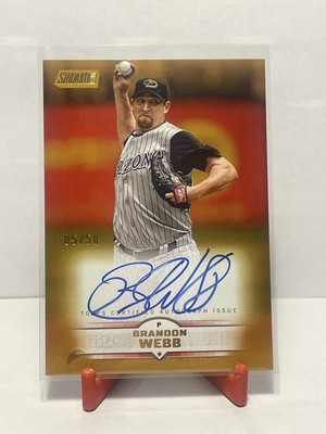 2025 Topps Stadium Club  Brandon Webb Gold Auto /50 #SCBA-BWE Diamondbacks