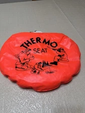 Thermo Seat Orange and Camo For Hunting Camping Fishing Sports Bleacher Vintange