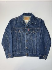 Levi  s Denim Trucker Jacket Youth Size 14 Vintage USA Made Blue Jean Medium Wash