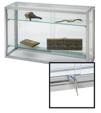 SSWBasics Countertop Display Case - 18"H x 8"D x 30"L Lock Included - Stylish