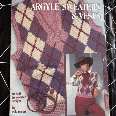 Argyle Sweaters & Vests - Mens & Womens Knitting Patterns - Leisure Arts #276 