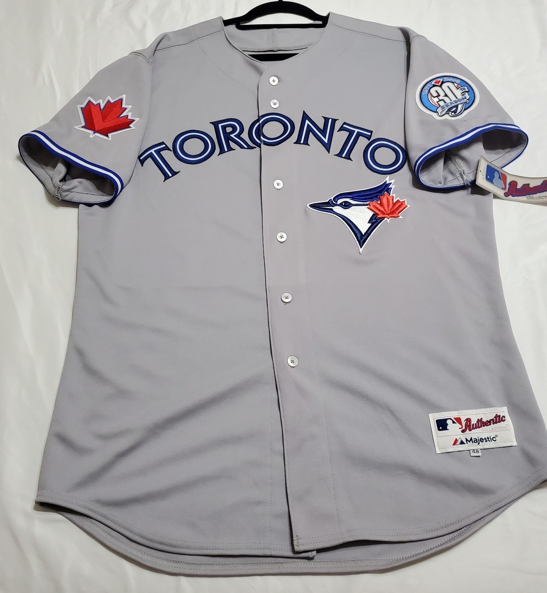 Mlb Blue Jays On Sleeve Authentic! Majestic SIZE 48 XL, TORONTO