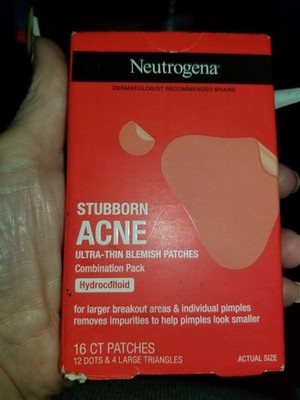 Neutrogena Stubborn Acne Ultra-Thin Blemish Patches Hydrocolloid 16 Ct