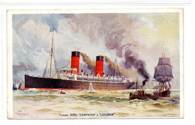 R.M.S ''CAMPANIA'' & ''LUCANIA'': Cunard Line Versandpostkarte (C90787)