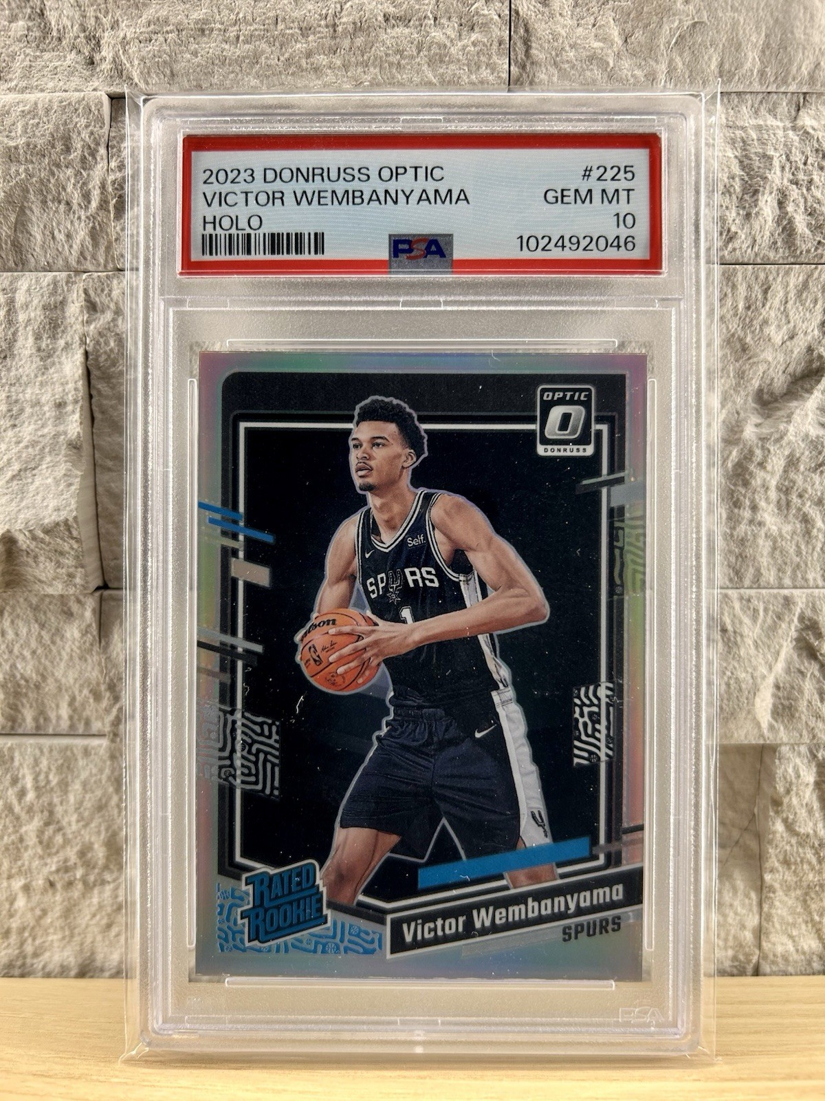 Victor Wembanyama 🔥 2023 Donruss Optic Holo Rated Rookie #225 RC PSA 10