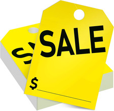 100 Pack Sale Tags Car Dealer Mirror Hang Tags 8.5 X 11.5 Inches Sale Price Tag
