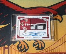 2020 Ceedee Lamb National Treasures RPA Rookie WORN Bowl Patch ON-CARD Auto /5